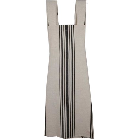 Tablier de cuisine polylin à rayures Noir 90x70 cm (1/2)