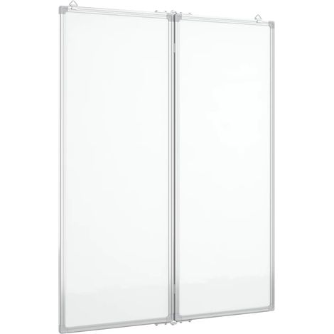 Lavagna magnetica pannello di scrittura per scuola casa ufficio pieghevole 80 x 100 x 1,7 cm alluminio 020045531