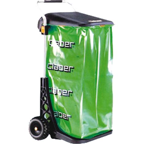 Carrello raccoglitutto in alluminio per foglie e rifiuti con sacco e coperchio Claber Carry Eco 8934