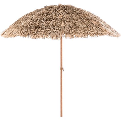 Garden Market Parasol Natural Polyester Fabric Steel Pole ⌀ 1.75 m Stylish Modern CIVETTA (1/5)