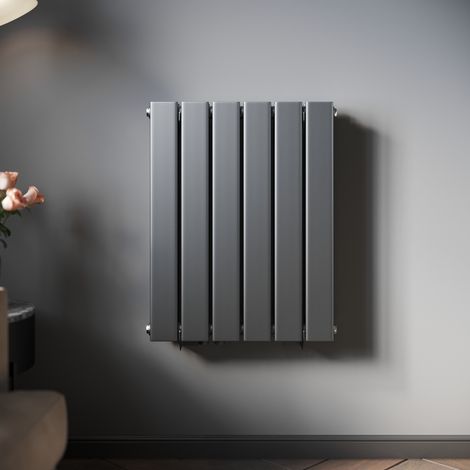 SONNI Design Heizkorper Paneelheizkörper Vertikal Doppellagig Anthrazit Flachheizkörper 600x465mm, 509W (1/5)