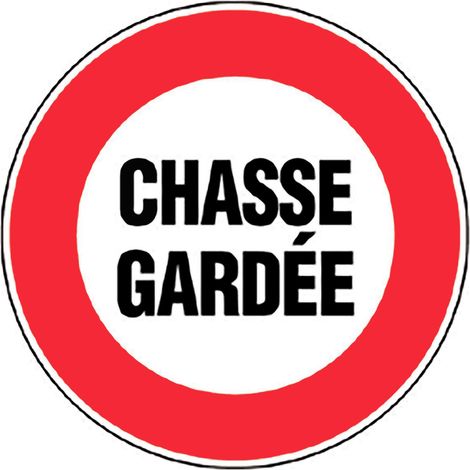 Panneau Chasse gardée - Rigide Ø300mm - 4062198