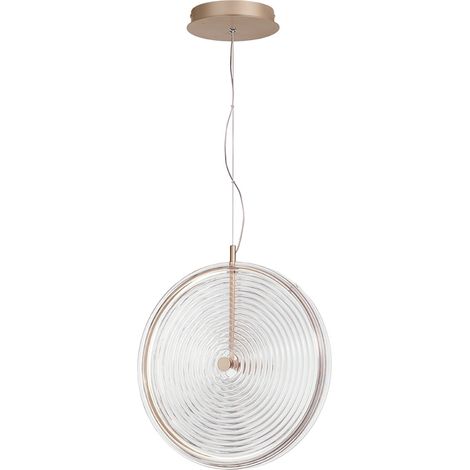 Suspension LED Ø45cm en verre et métal Jokey L - Transparent (1/3)