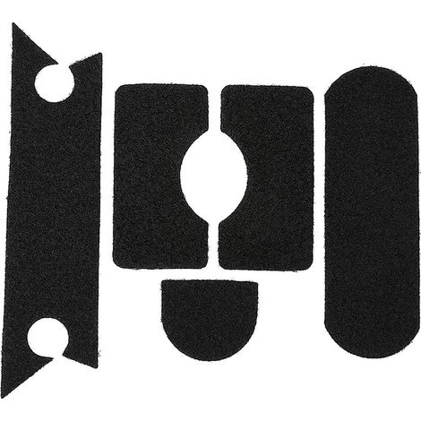Patch Adhésif Fort 5 pièces pour Casque Tactique - Accessoire Militaire Velcro Crochet et Boucle (Noir) (1/5)
