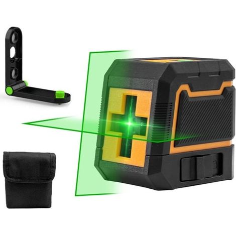Niveau laser, 360° avec 2 lignes croisées, 25 m, IP54, précision ± 0,5 mm/m, plage d'autonivellement ± 3°, noir/jaune (1/5)