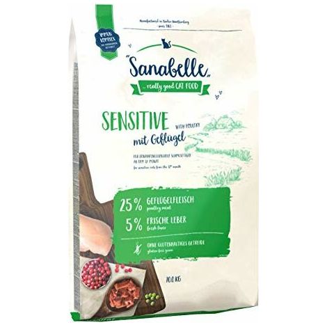 Sanabelle Sensitive Cibo Secco per Gatti Sensibile al Pollame - 10000 g (1/4)