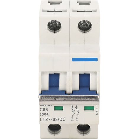 Disjoncteur miniature DC 1000V 63A interrupteur-sectionneur solaire 2P rail DIN pour systèmes photovoltaïques (1/5)