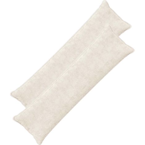 Cushion Cover 2 pcs HOUTEN White 40 x 145 cm Faux Rabbit Fur vidaXL