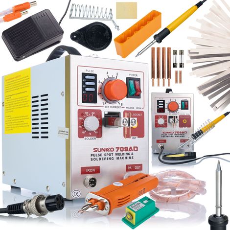Saldatrice a Punti Sunkko 709AD – Alta Potenza e Precisione 3,2 kW, 30-800A Per Batterie e Componenti Elettronici