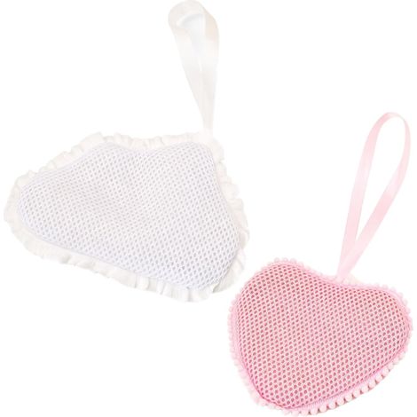 (2 Stück) Porchette de rangement pour savon mit Boucle de Suspension, Pochette pour savon peeling moussant, filet à savon en maille épaisse (1/4)