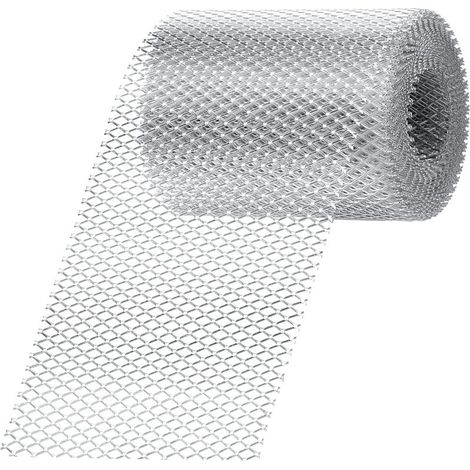 6 m Rouleau de protection de gouttière en aluminium de pour bloquer les feuilles, les brindilles et les débris (1/5)