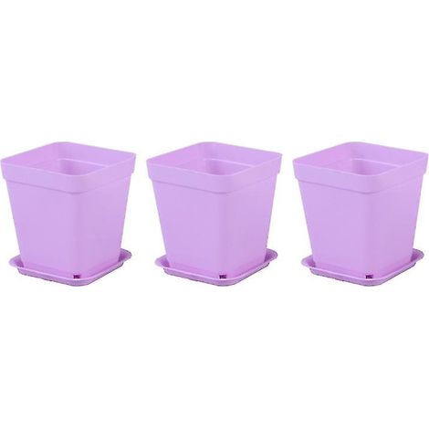 Lot de 6 pots de fleurs en plastique (1/3)