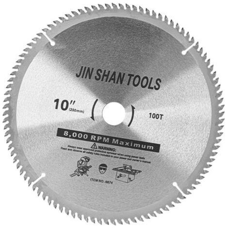 Lame de scie circulaire 255mm pour bois dur 120 dents Alésage 25,4mm Acier trempé Coupe nette sans éclat (1/5)