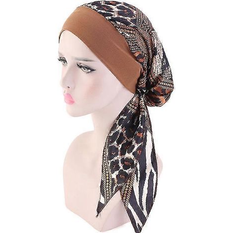 Foulard pour femmes sous traitement contre le cancer, chimiothérapie, perte de cheveux bonnet, turban, foulard pré-noué, bandana, Nouveau (K) (1/5)
