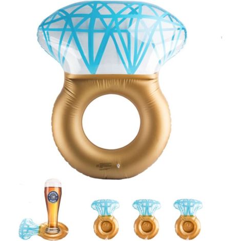 Bouée Piscine Gonflable Diamant Bouée Été Accessoire Photo Plage Cadeau Été 1 Pièce