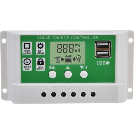 Contrôleur de Charge PWM Double USB pour Panneau Solaire 12V/24V - GLL121010A (1/5)