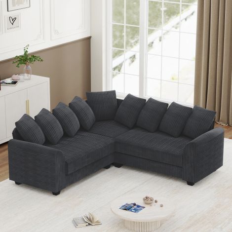 Modulares Kombi-Sofa mit Lenkenkissen für verschiedene Szenen wie das Wohnzimmer, L-Eckmodulsofa-W1725S00059