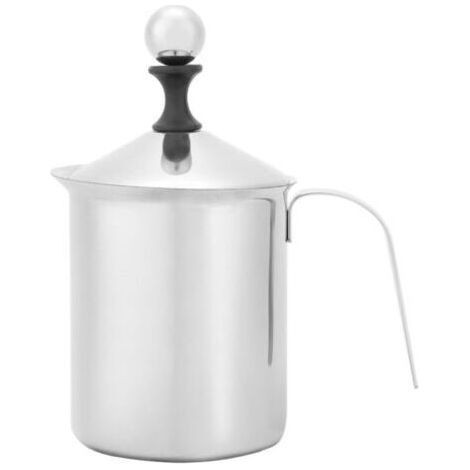 FENOPLASTICAPot à lait en acier inoxydable de 800 ml - Un mousseur à lait durable et ergonomique pour le café et le cappuccino, idéal pour un usage domestique ou professionnel. (1/5)