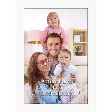 Bilderrahmen Fotorahmen Fotos Design Wand Tischaufsteller 10x15cm Weiß (1/5)