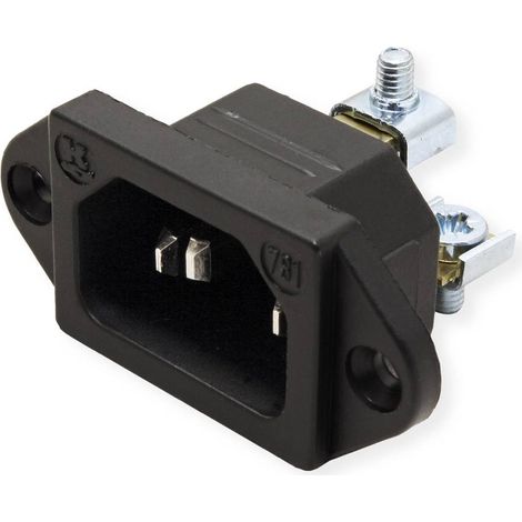 BACHMANN C14 - SPINA DA PANNELLO CONFORME A IEC, COLORE: NERO (1/5)