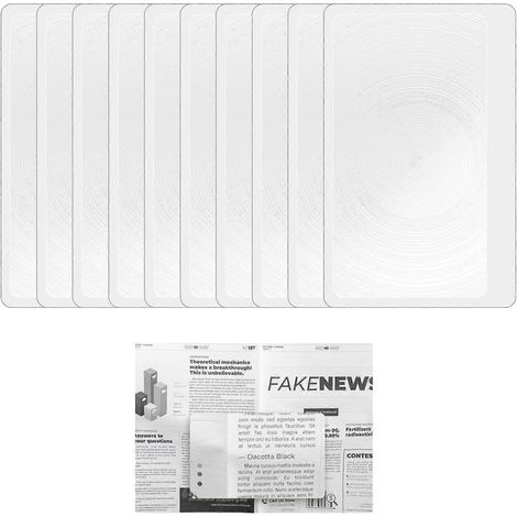 10 Stück Fresnel-Linsen 3-fache Vergrößerung Taschenlupe im Kreditkartenformat, ideal für Schmuck, Lesen und als Feueranzünder (334 x 216 Zoll) (1/4)