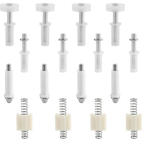 Kit de réparation de porte pliable 16 pièces avec pivots supérieurs et inférieurs de 0,95 cm et roue de guidage de 2,2 cm à 2,5 cm pour porte pliante en accordéon (1/5)
