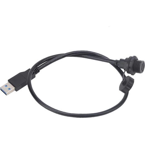 Wasserdichter USB-Anschluss Typ C, Innengewinde, verriegelbar, Einbausteckdose E10TPC-TF-F/U3-AM (0,5 m)