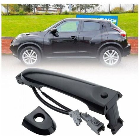 (Noir) Poignée de porte extérieure côté conducteur avant droit compatible avec Nissan F15 2010-2022 80644-1FA5A 80644-3WC2A 80640-3WC2A