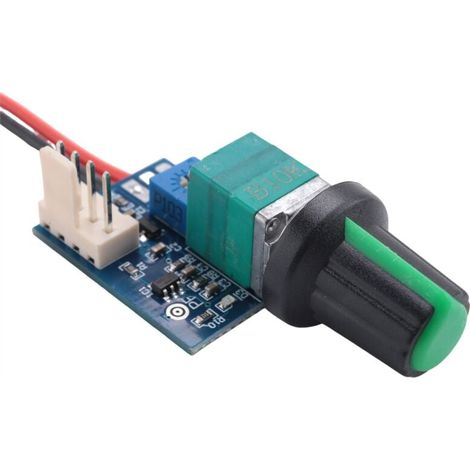 Regolatore di velocità della ventola PWM regolabile 0%-100% da 12 V CC con interruttore a pulsante a 4 fili per la riduzione del rumore (1/4)