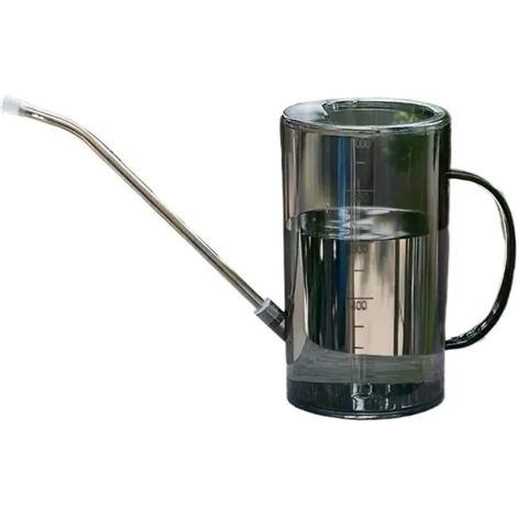 Arrosoir universel de 1 litre à long bec, avec ensemble de pelle de jardin, adapté aux plantes d’intérieur et d’extérieur, aux fleurs et à un usage de bureau (Gris) (1/5)