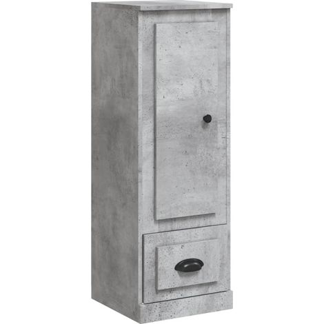 Credenza buffet cassettiera mobile contenitore organizer cucina soggiorno soggiorno alto 36 x 35,5 x 103,5 cm derivati del legno grigio 020034431