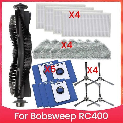Ensemble de 18 pièces pour aspirateur Bobsweep RC400 : brosse, sac à poussière, filtre et chiffon de nettoyage. Pièces de rechange (1/5)
