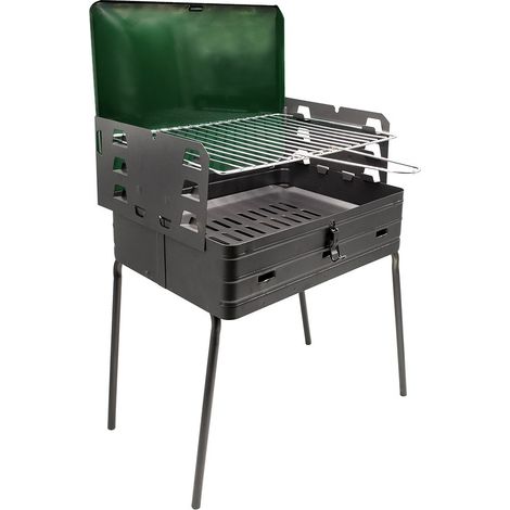 Barbecue à Malette art. 045 à Charbon avec grille réglable 40x30xH74 cm