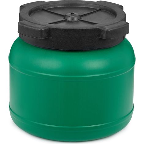 Garronda réservoir d'eau de 5 litres, Baril Alimentaire, fût à Large Ouverture en HDPE et sans BPA, tonneau de Jardin, bac à Aliments pour Animaux, conteneur d'eau, tonneau Universel GD-0078, Vert