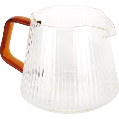 Hochwertiger, transparenter, dickwandiger Kaffeebecher aus Borosilikatglas mit Henkel für Zuhause, Café, 350 ml (1/5)