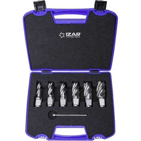 Fresa Set 12-14-16-18-20-22 mm Hueca HSS-XT Maquina Electromagnetica -4070- IZAR (1/4)