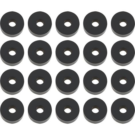 Lot de 20 entretoises anti-vibrations en caoutchouc pour équipement mécanique de voitures, meubles, coussins 20 x 6 x 10 mm (1/5)
