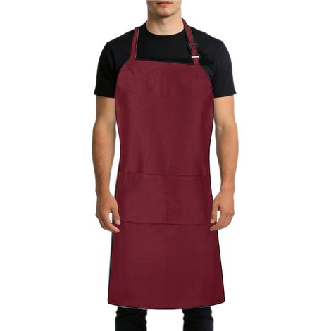Tablier de cuisine générique, bavoir de cuisine ajustable, tabliers pour la cuisine et le barbecue Peinture, coiffure, nettoyage, jardinage (1/5)