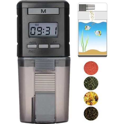 Chargeur automatique de nourriture pour poissons d’aquarium mangeoire avec minuterie automatique pour poissons nourriture pour poisson pour aquarium (1/5)