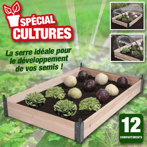 Serre de jardin avec chassis et couverture de protection (1/2)