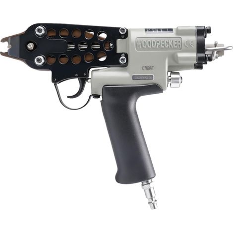 C-760AT 16GA pneumatic C clamp for fences and cages Closure 3-4.8 mm, crown 12.5 mm, steel feeder 125 staples, 70-100 PSI, for cages, fences, gabions and car seats (1/5)