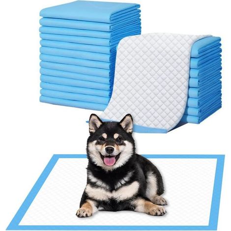 Tapis Absorbant Chien, 33 × 45 cm Alaise Jetable Alèse Pipi Propreté Educateur Chien Animaux, Aleze Impermeable, Pee Pad Apprentissage la Propreté Anti-Fuite Résistante, 100 pièces (1/5)