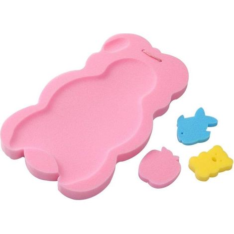 YMYNY Éponge de bain antidérapante pour bébé, éponge douce pour le corps en forme de dessin animé mignon, éponge de bain antibactérienne pour bébé, cuivre (1/4)