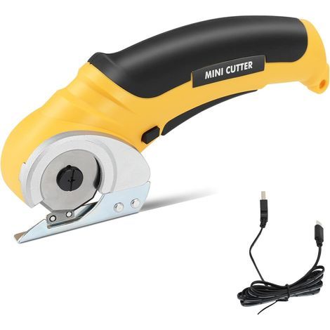 Cordless scissors, fabric scissors with safety switch, SK5 steel blades, comfortable and lightweight electric scissors for crafts, speed 240 strokes/minute, for crafts, c (1/5)