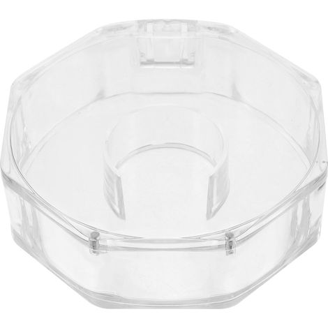 Transparente Schmuckaufbewahrung Acryl Buddha Aufbewahrungsbox für mit Staubdichtem Deckel Einzigartiges Achteckiges Design Perlenarmbänder für Zuhause und Büro