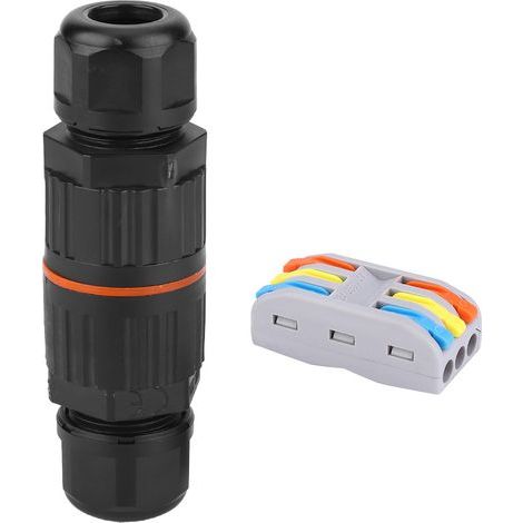 IP68 wasserdichte Anschlussdose, elektrischer Kabelverbinder für Außenbeleuchtung mit 3-poligem Schnellanschluss (1/5)