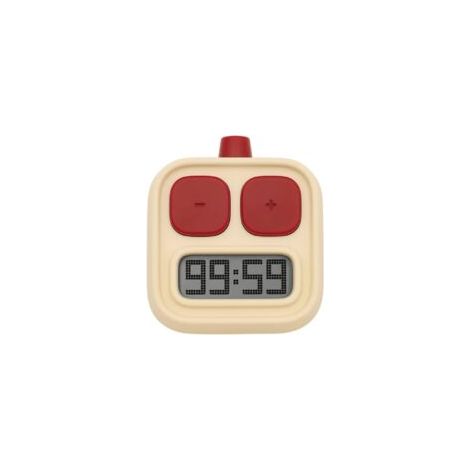 Niedlicher digitaler Küchentimer für Kinder, Küchentimer mit starkem Magnettimer (gelb), 65,5 x 2,2 cm - Crezuo