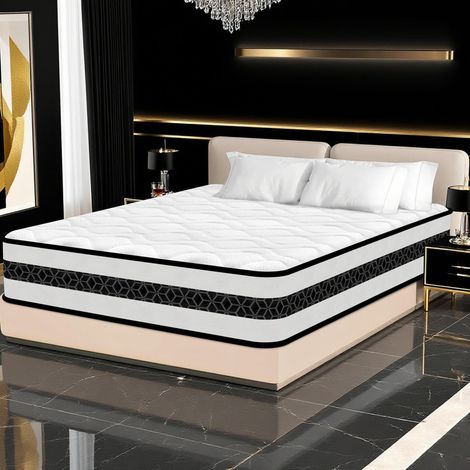 YIDATONG - Matelas 140x190, 28 cm Épaisseur. Matelas Hybride avec Memoire de Forme et Ressorts Ensachés Indépendants, Haute Resilience 10 Zones Parfait Soutien Ultra Respirante Certifié Oeko-Tex
