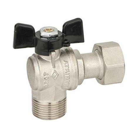 VALVOLA A SFERA AD ANGOLO A PASSAGGIO TOTALE MF DADO MOBILE Misura: 3/4"x3/4"  DN 15  PN 30