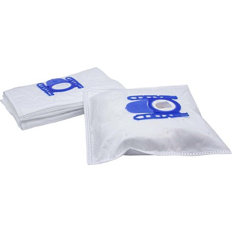 vhbw 10x sacchetto compatibile con Bosch Natura 20 - 29 aspirapolvere - in microfibra, 27cm x 20cm, bianco / blu